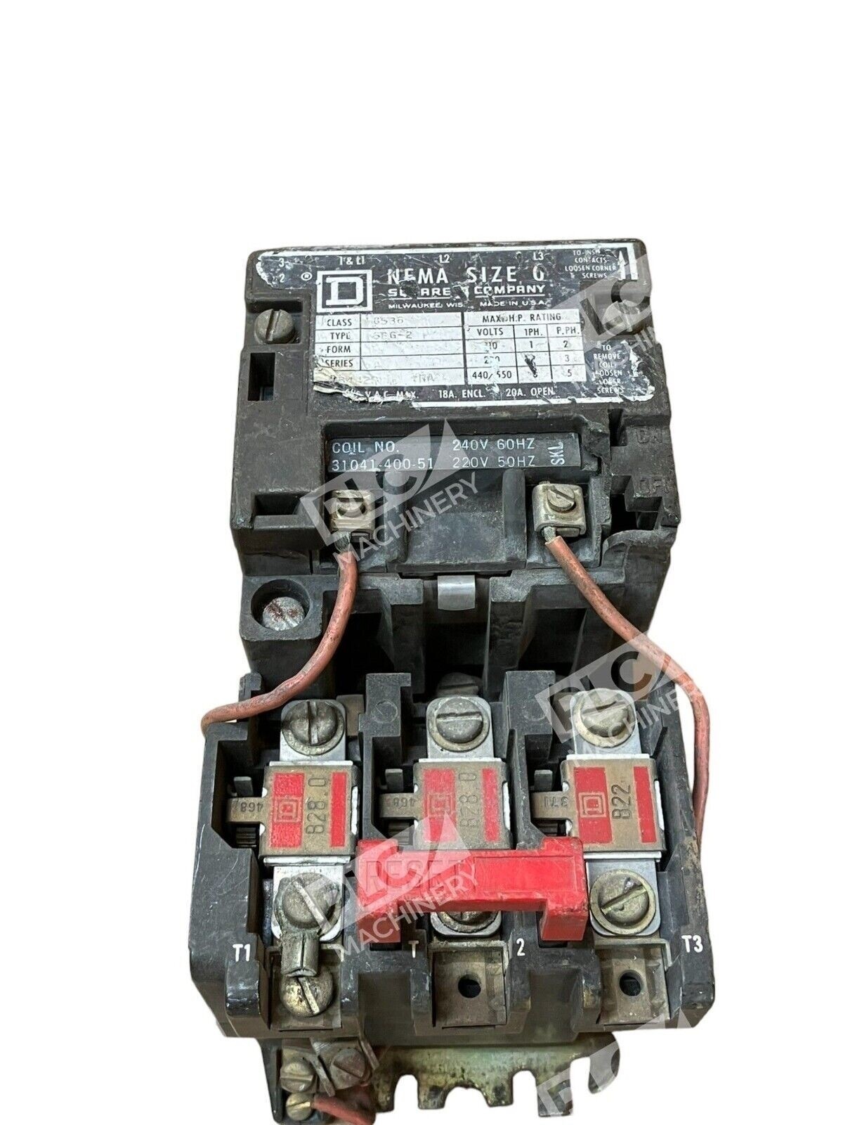 Square D 8536 SEG-2 Nema Size 0 Starter 600VAC - Image 2