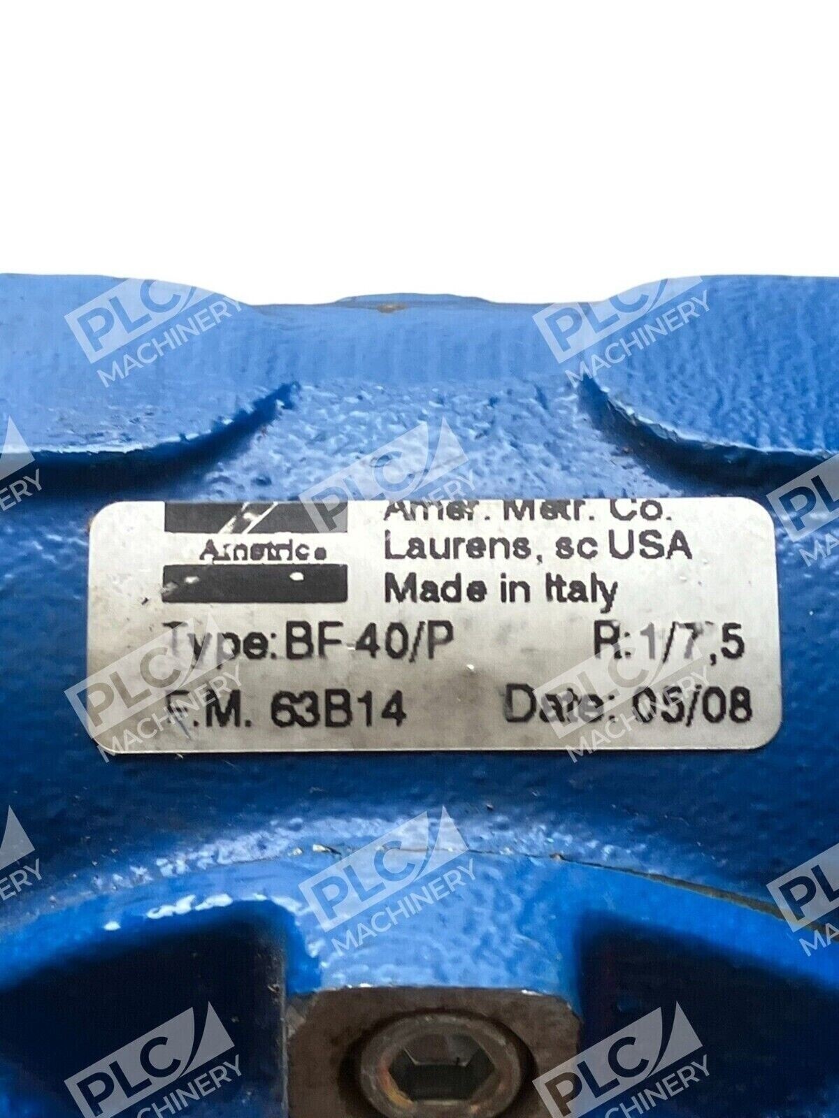 Ametric BF 40/P Reducer R: 1/7.5 F.M. 63B14 - Image 3