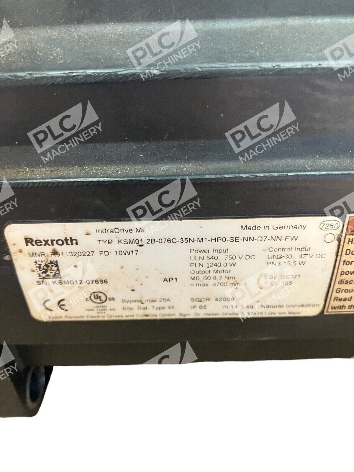 Rexroth R911320227 Servo Motor KSM01.2B-076C-35N-M1-HP0-SE-NN-D7-NN-FW - Image 4