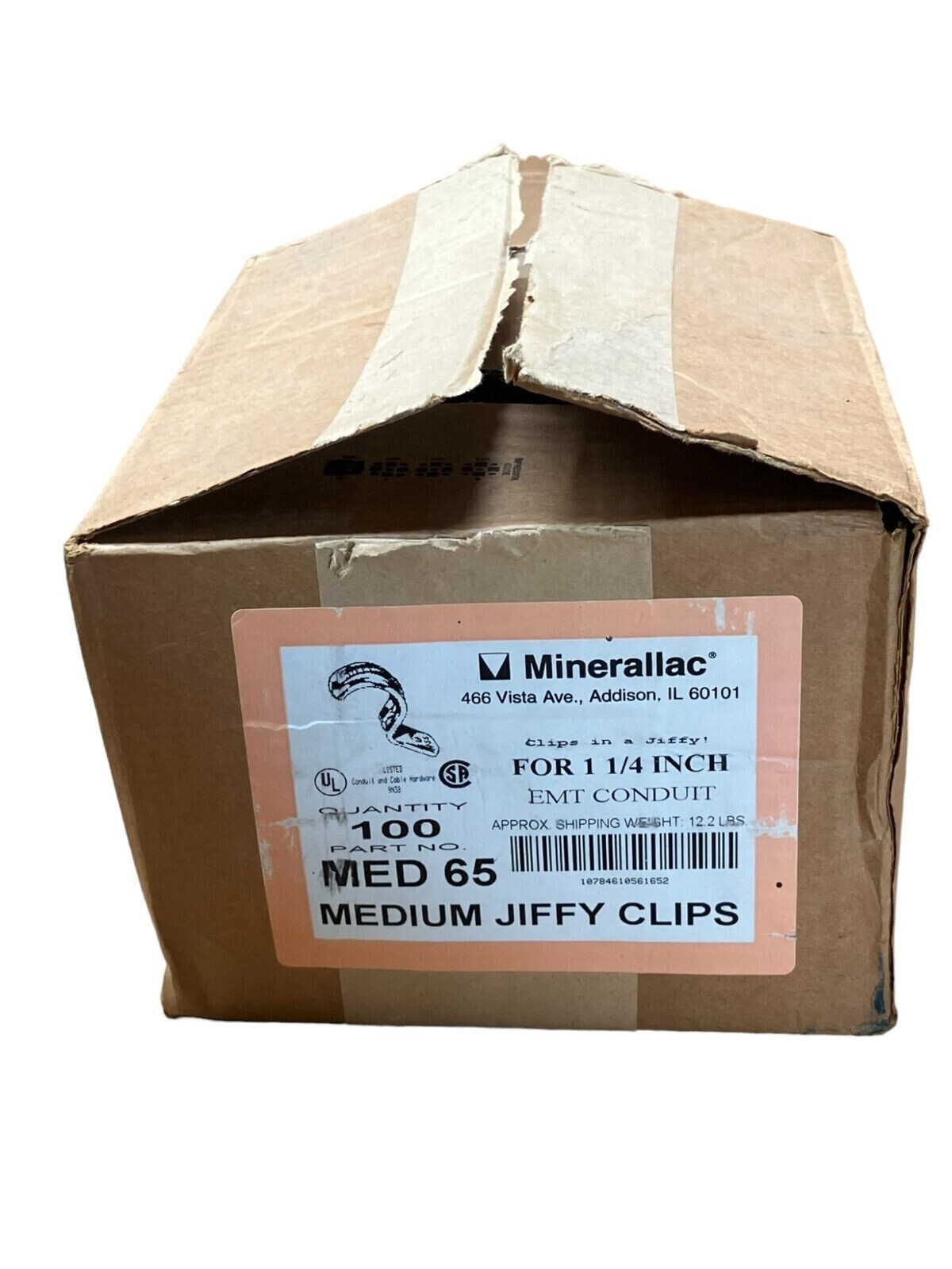 Minerallac MED 65 Medium Jiffy Clips 1-1/4" EMT Conduit (Box of 100) - Image 2