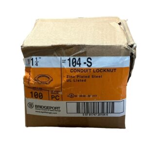 Bridgeport 104-S - Bridgeport 104-S Conduit Locknut Zinc Plated Steel 1-1/4" (B