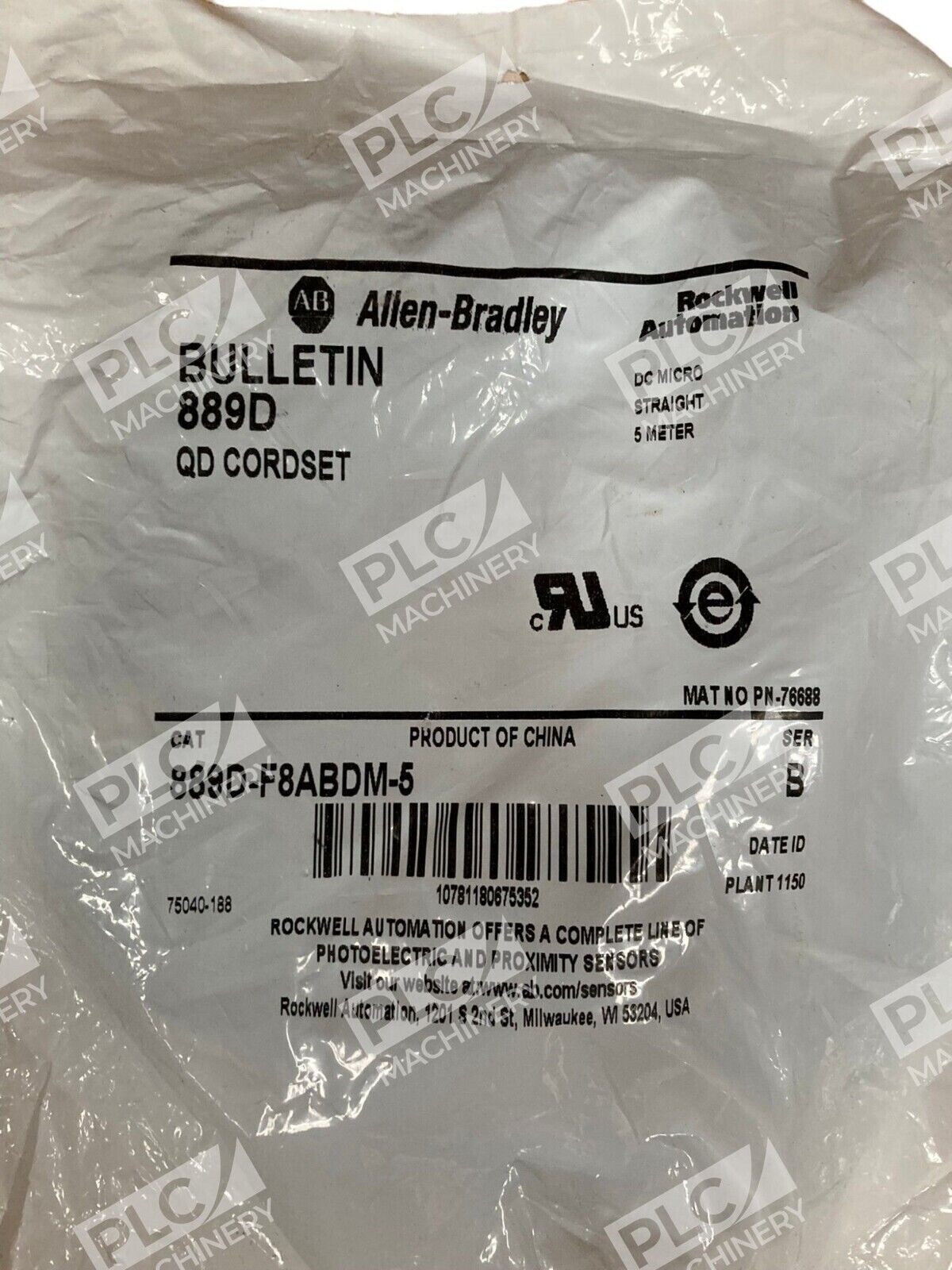 Allen Bradley 889D-F8ABDM-5 Series B QD Cordset DC Micro Straight 5 Meter - Image 3