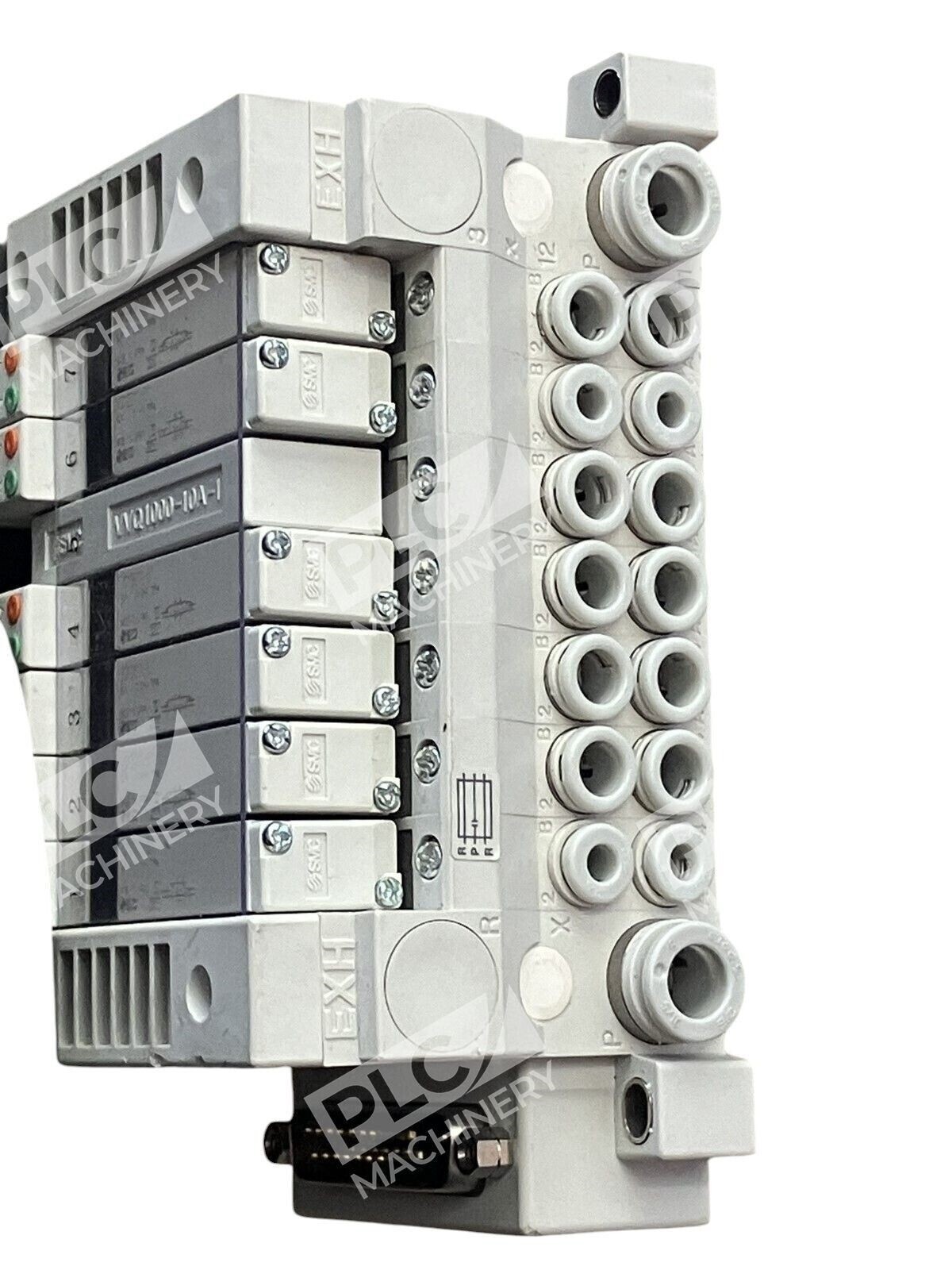 SMC VV5Q11-07-DAL01092 7 Station Pneumatic Manifold Base W/ Valves - Image 5