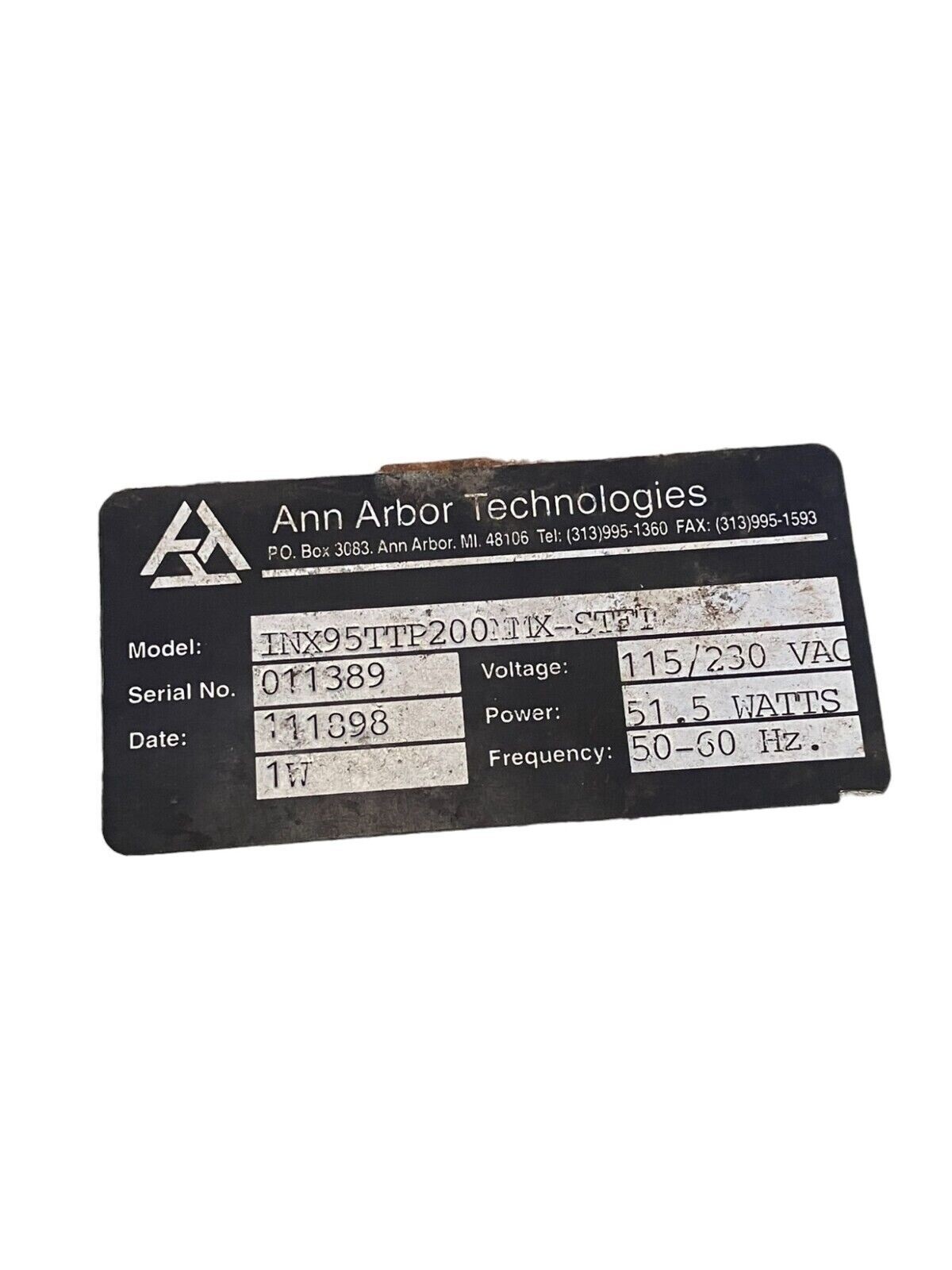 Ann Arbor Technologies INX95TTP200MMX-STFT Operator Interface - Image 3
