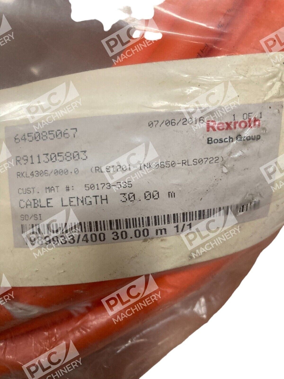 Rexroth R911338844 Cable RKL4306/030,0 (RLS1201-INK0650-RLS0722) - Image 8