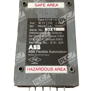 ABB AC13/100 - ABB AC13/100 Tallfa Robot A/S 12VAC 50MA Intrinsically Safe
