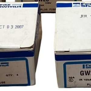 Ferraz Shawmut GW20 - Ferraz Shawmut GW20 20A 126V Plug Fuse (2 Boxes of 4)