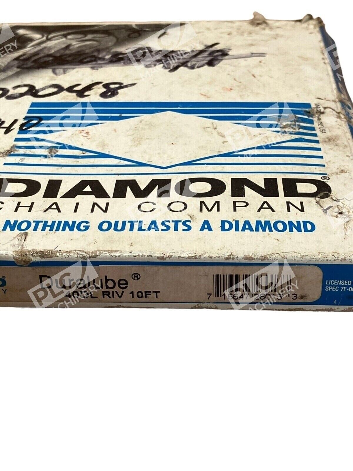 Diamond Chain Company 40DL RIV 10FT Duralube Roller Chain - Image 4