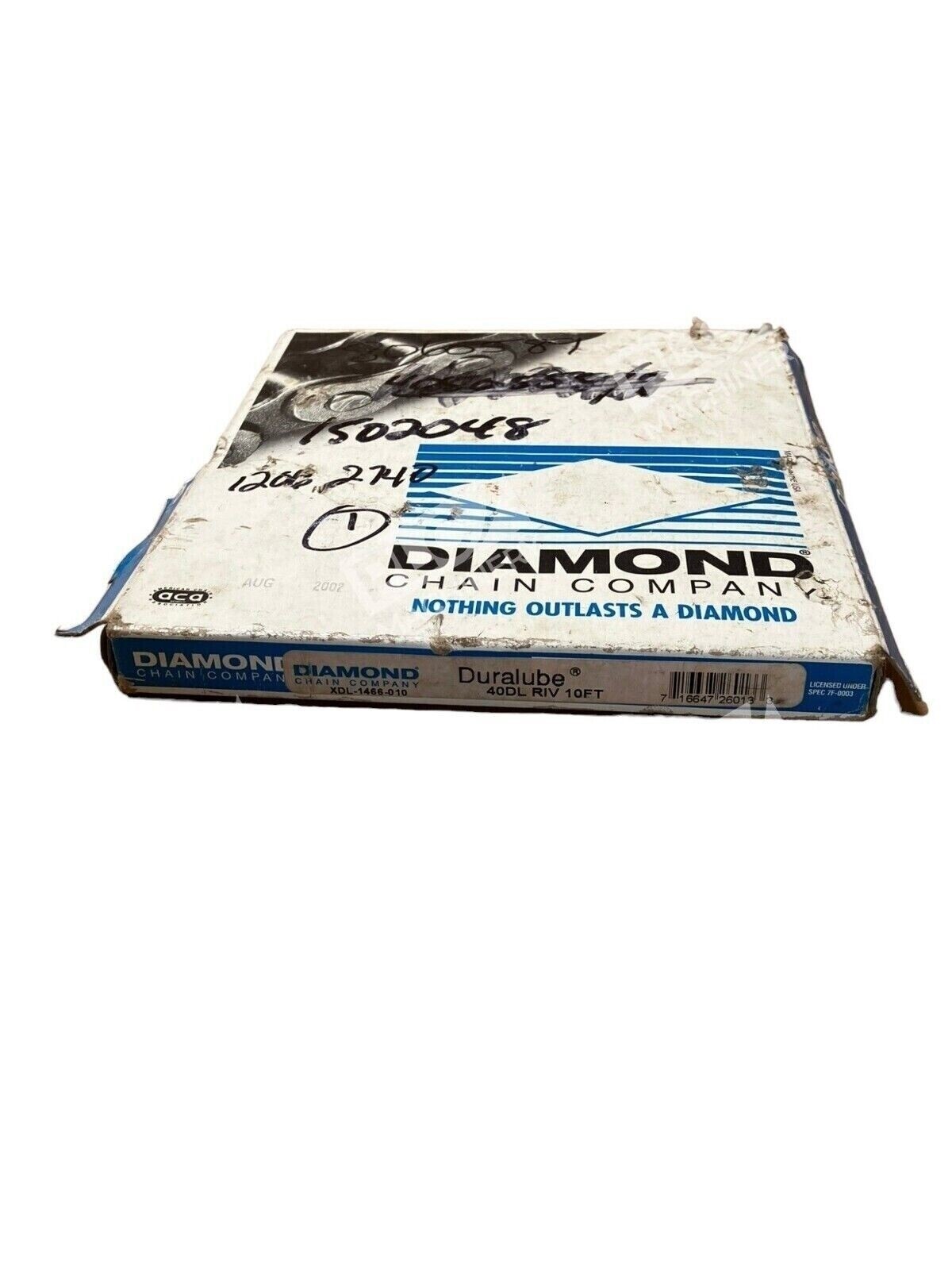 Diamond Chain Company 40DL RIV 10FT Duralube Roller Chain - Image 2