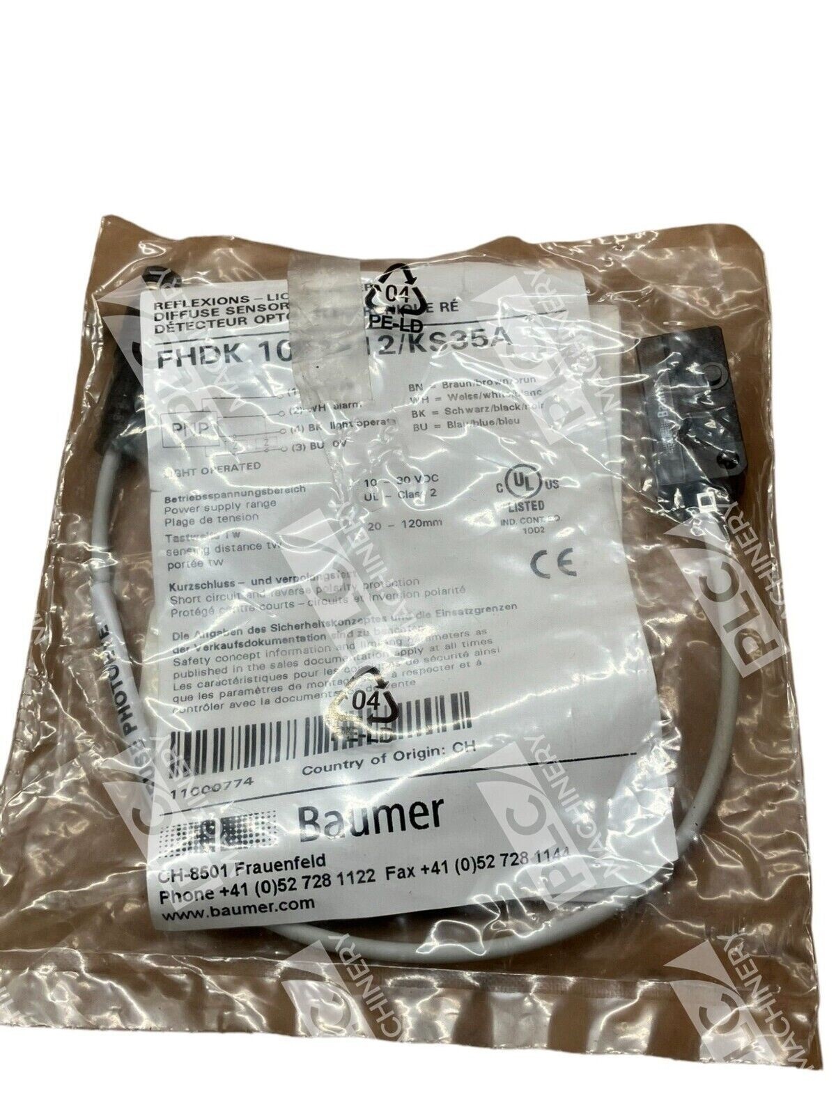 Baumer FHDK 10P1412/KS35A Photoelectric Sensor - Image 2