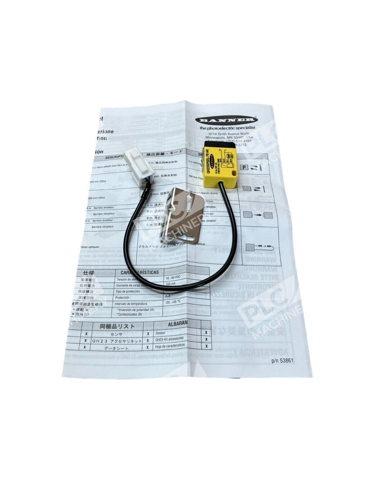 Banner QH23SP6DL-76140 - Banner QH23SP6DL-76140 Diffuse Photoelectric Sensor