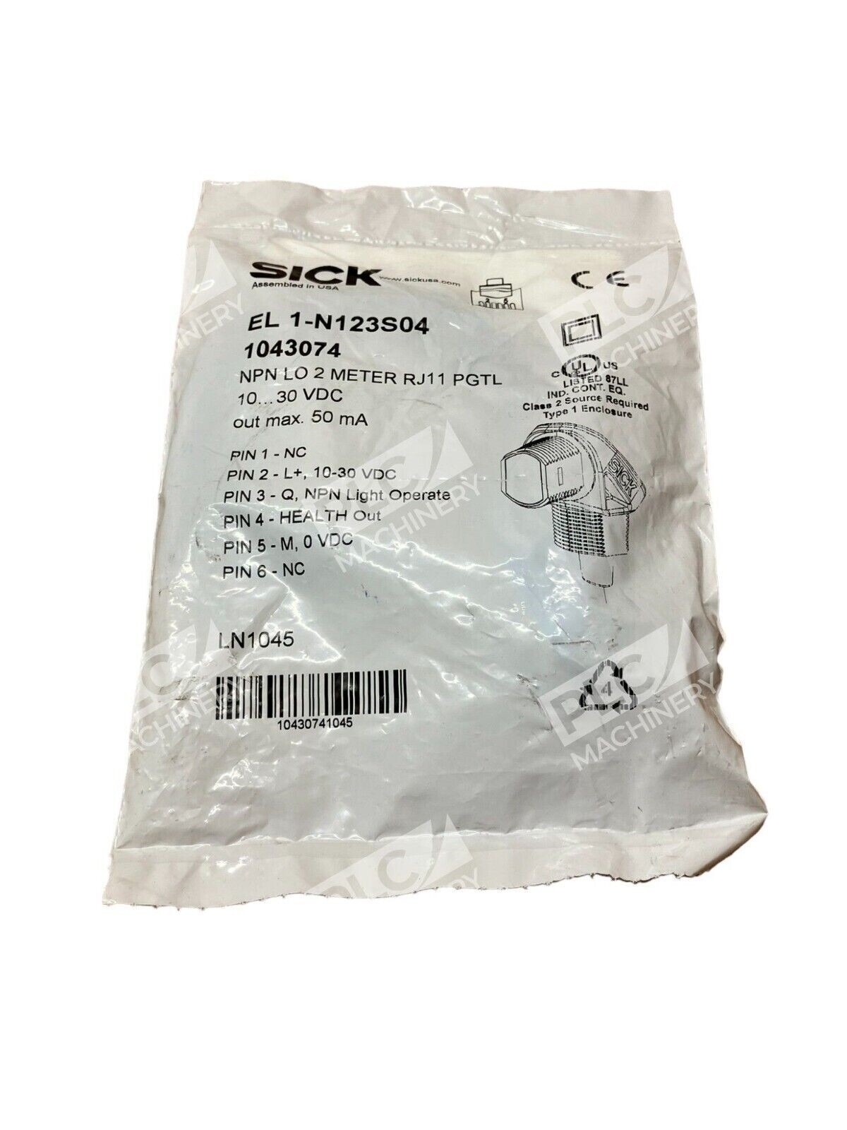 Sick EL 1-N123S04 - Sick EL 1-N123S04 2M Photoelectric Sensor
