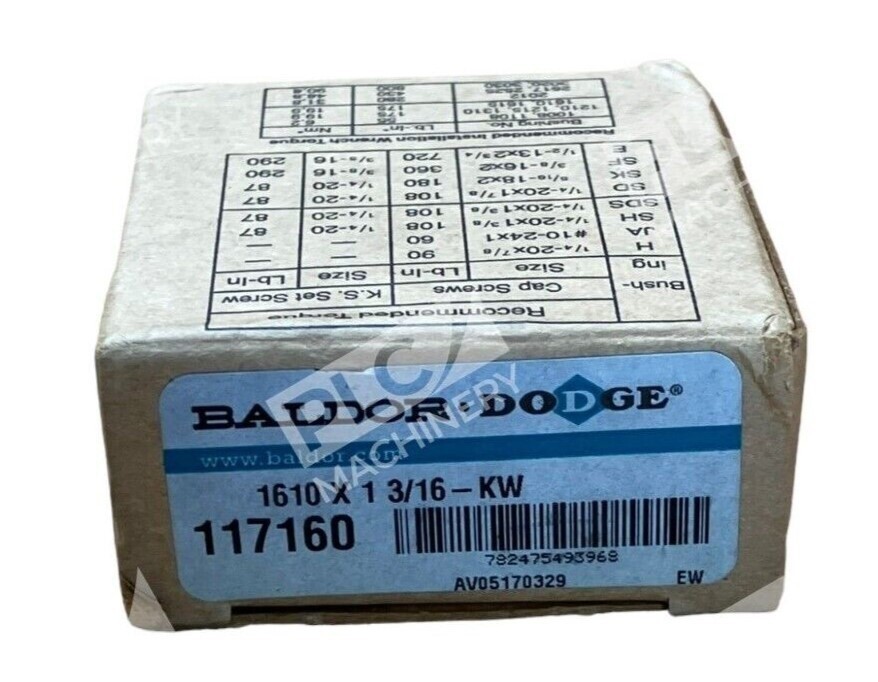 Baldor Dodge 117160 - Baldor 117160 Tapered Lock Bushing 1610x1-3/16-KW Dodge