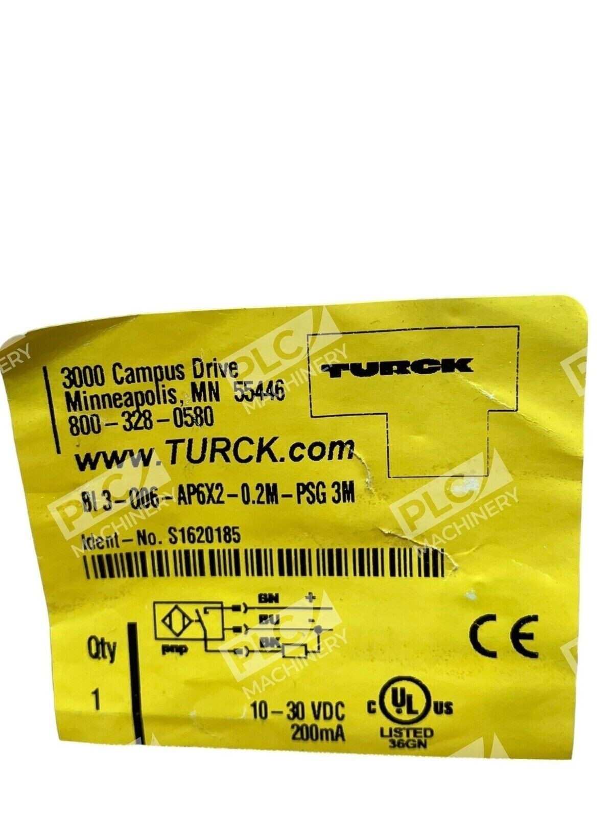 Turck BI 3-Q06-AP6X2-0.2M-PSG 3M Embeddable Inductive Sensor - Image 3