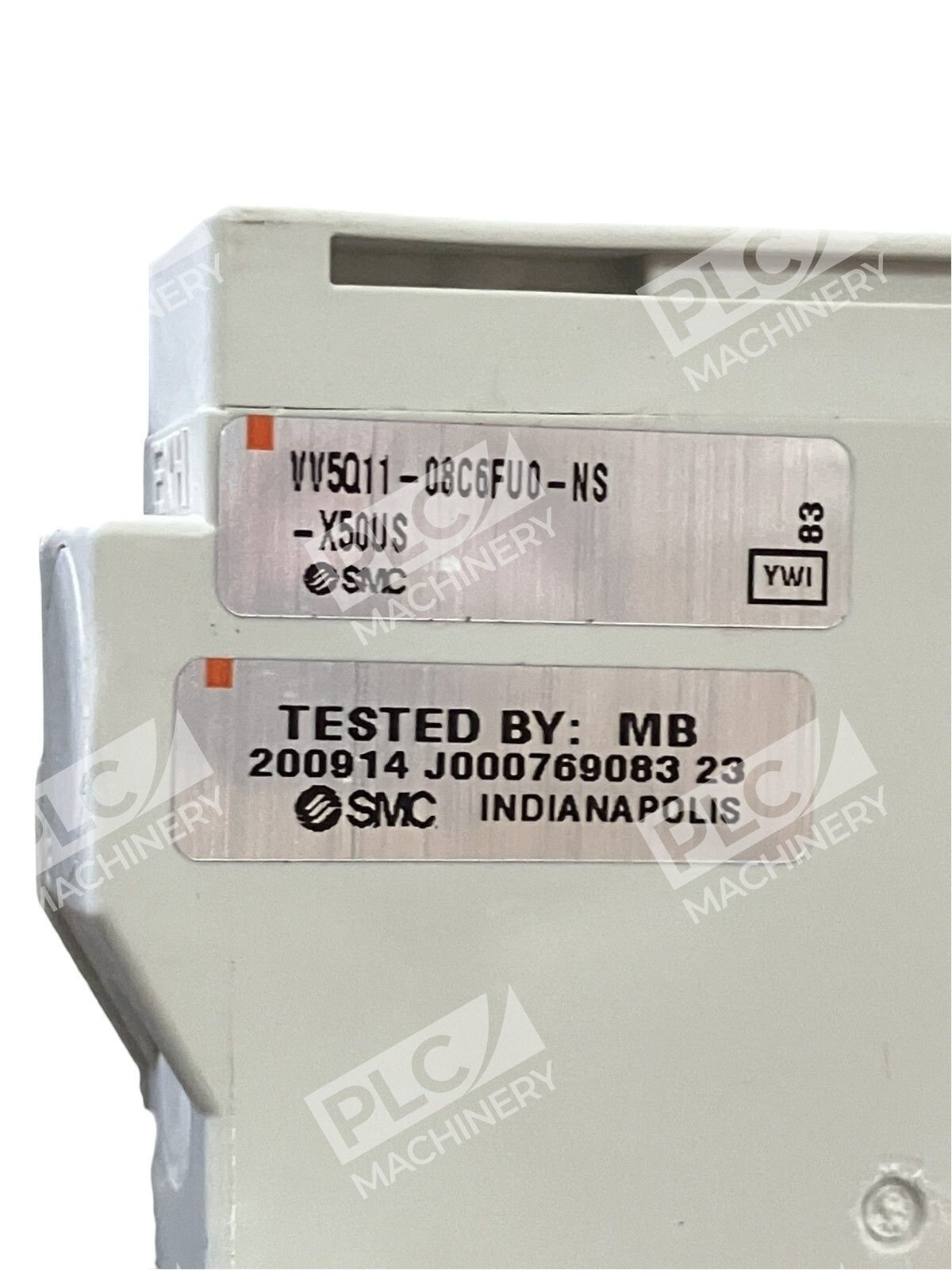 SMC VV5Q11-08C6FU0-NS-X50US 8 Station Pneumatic Solenoid Manifold W/ Valves - Image 3