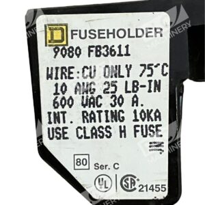 Square D 9080FB3611 - Square D 9080FB3611 Fuseholder