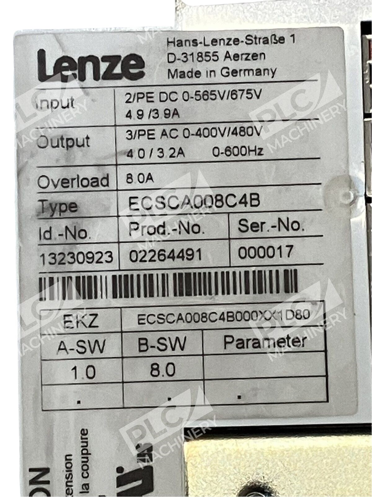 Lenze ECSCA008C4B Servo Drive Module - Image 3