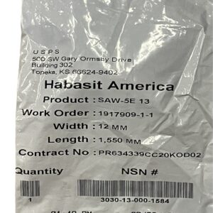 Habasit SAW-5E 13 - Habasit America SAW-5E 13 Belt 12mmx1550mm
