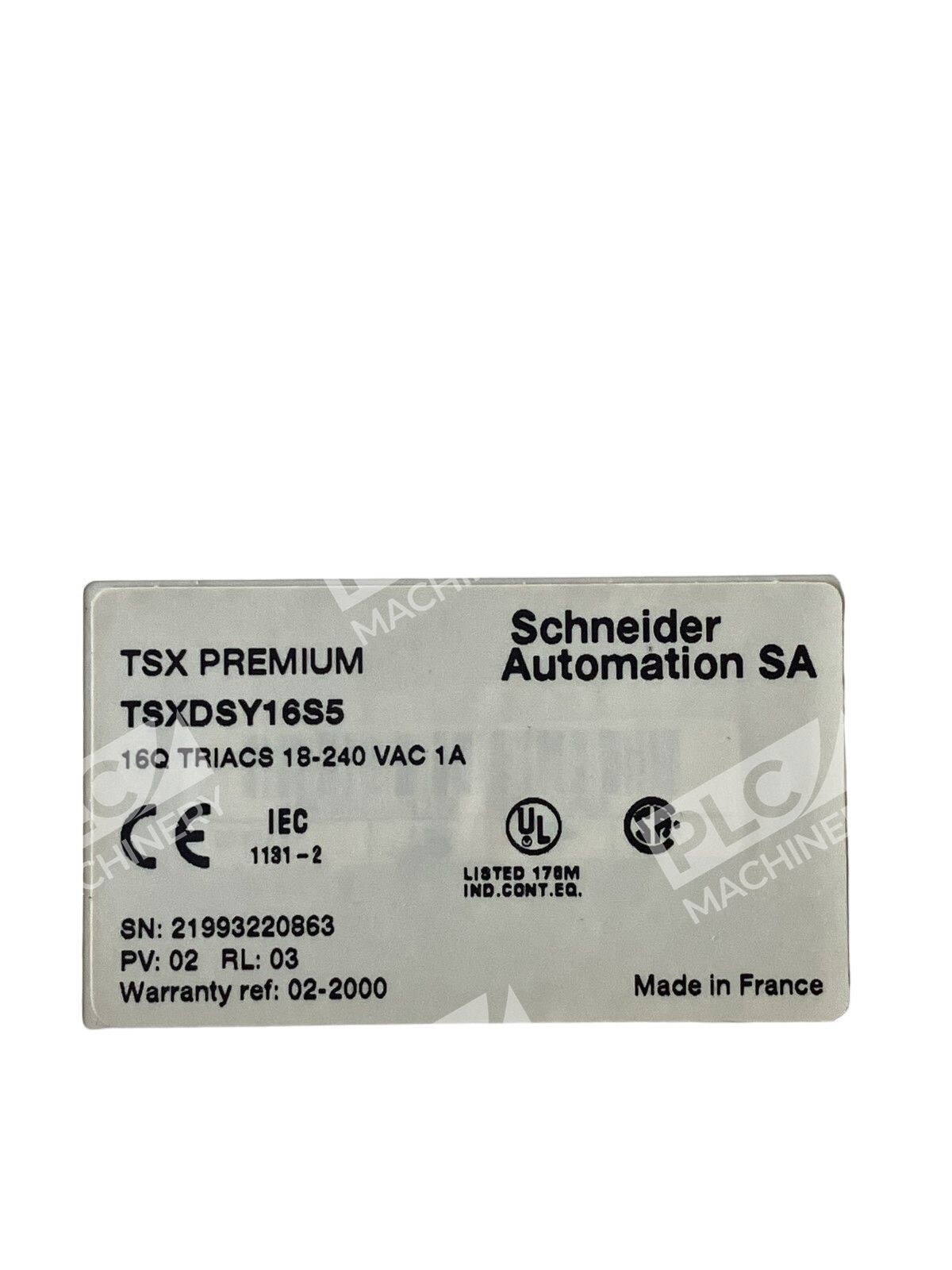 Schneider Automatic TSXDSY16S5 TSX Premium 16Q TRIACS 18-240 VAC 1A - Image 4