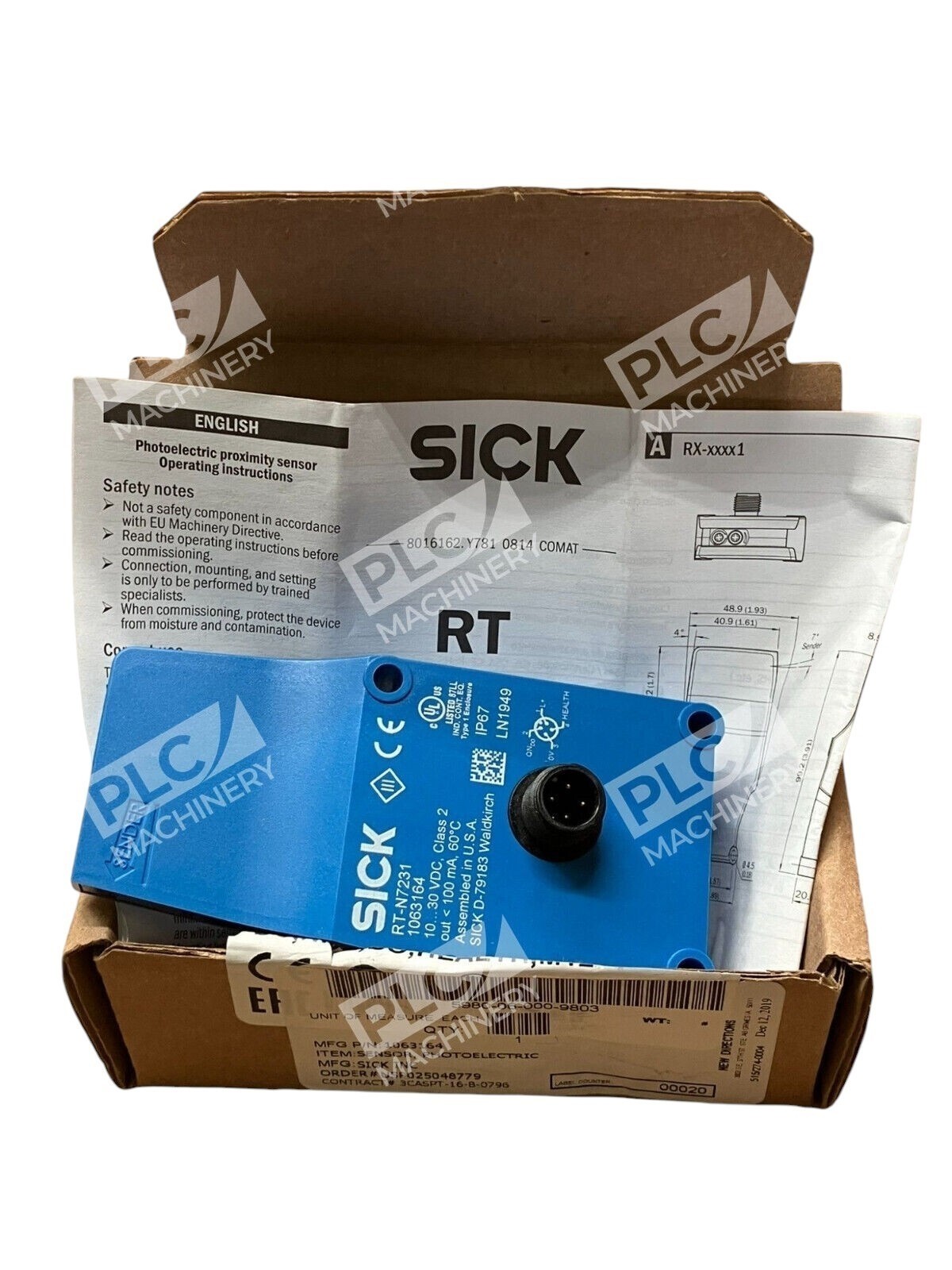 Sick RT-N7231 Photoelectric Proximity Sensor - Image 3