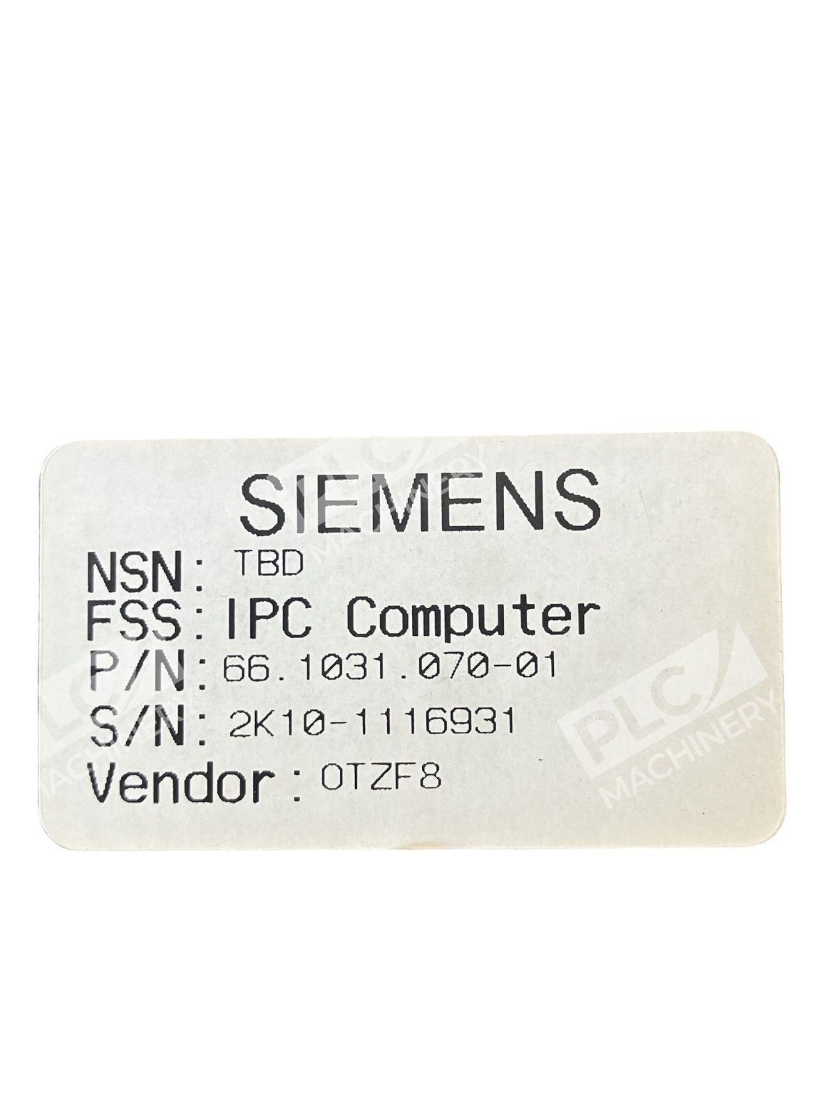 Siemens 66.1031.070-01 IPC Computer - Image 4