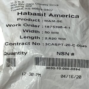 Habasit MAM-5E - Habasit America MAM-5E Belt 50mmx2620mm (lot of 3)