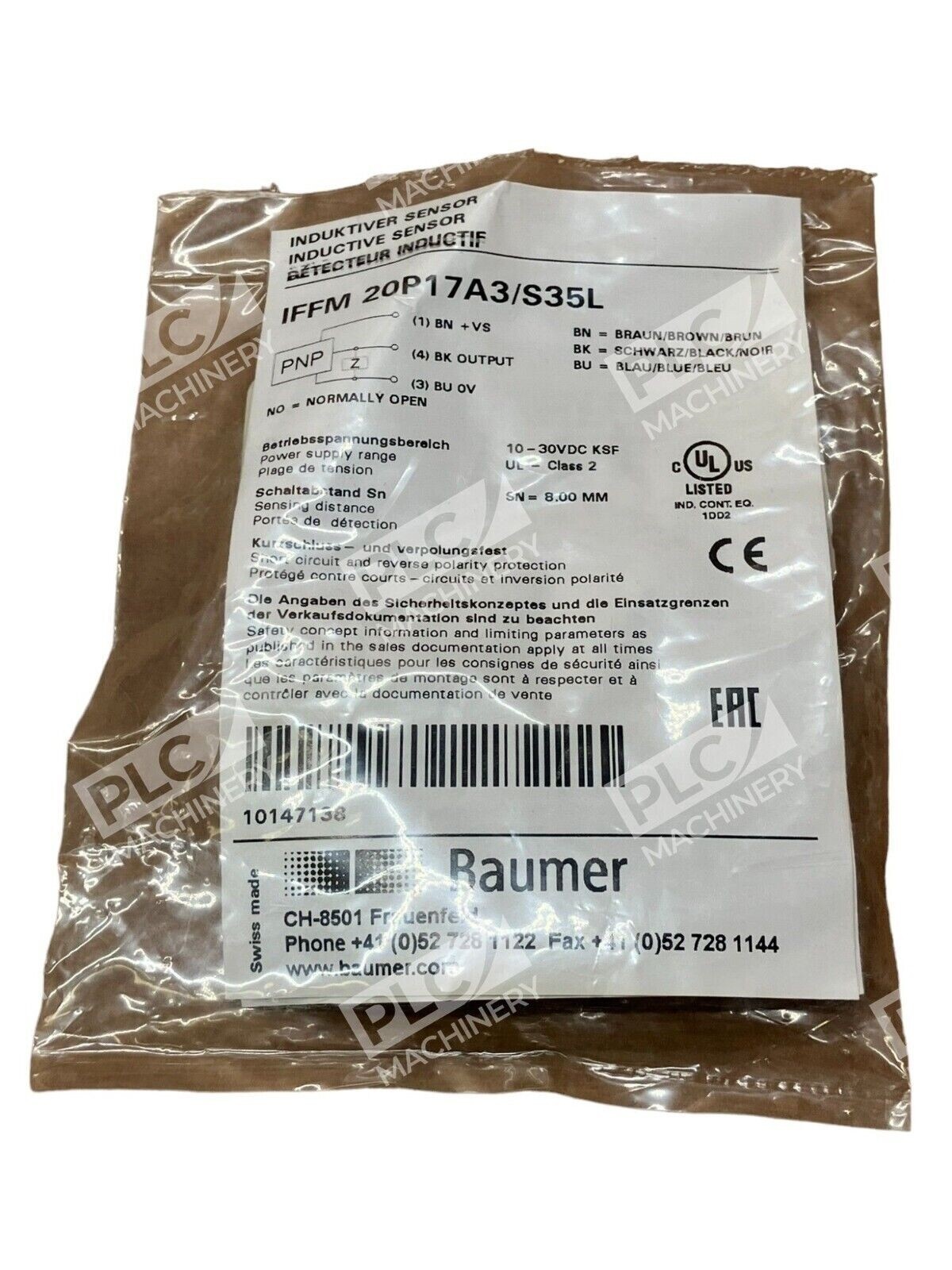 Baumer IFFM 20P17A3/S35L Inductive Sensor - Image 2