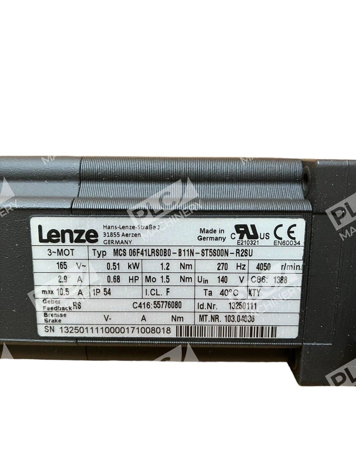 Lenze MCS 06F41LRS0B0-B11N-ST5S00N-R2SU Servo Motor w/ Vogel MPV 00 - Image 6
