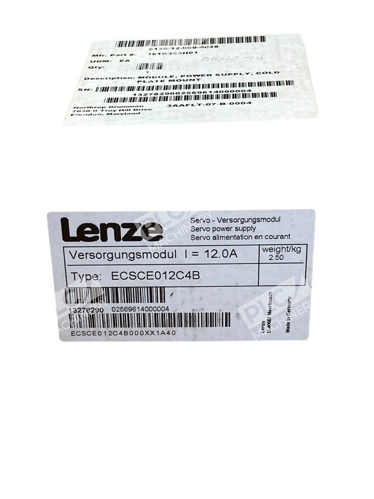 Lenze ECSCE012C4B Servo Power Supply NIB - Image 3