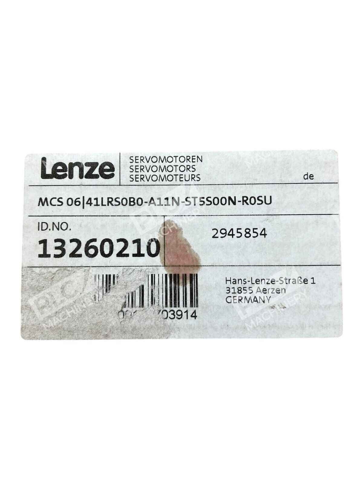 Lenze MCS 06I41LRS0B0-A11N-ST5S00N-R0SU Servo Motor NIB - Image 3