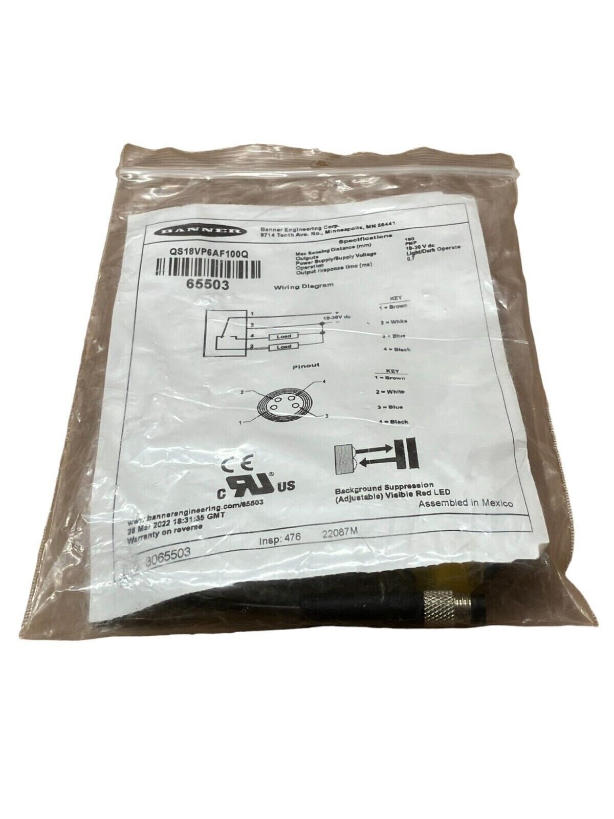 Banner QS18VP6AF100Q Photoelectric Sensor - Image 2