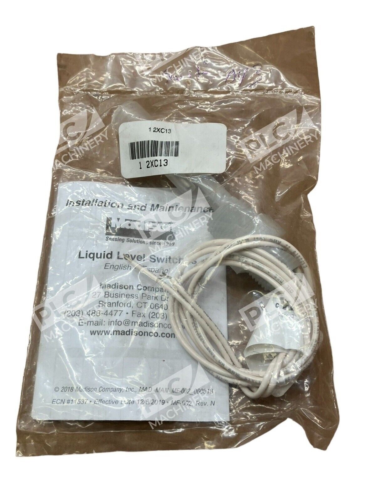 Madison 2XC13 - Madison 2XC13 Liquid Level Switch