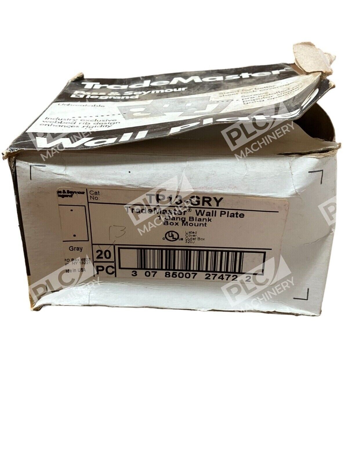Pass & Seymour TP13-GRY TradeMaster Wall Plate Gray - Image 2