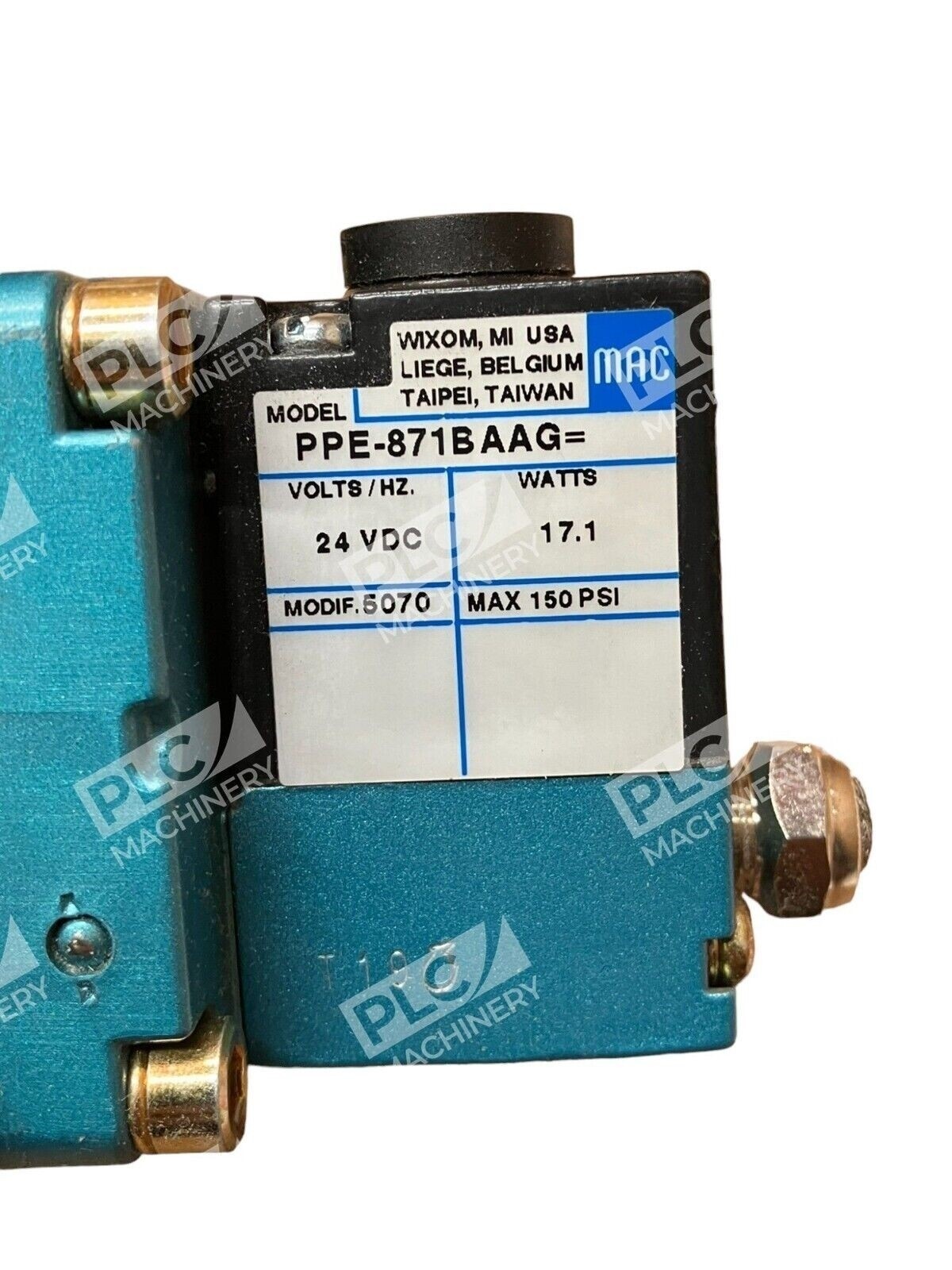 MAC 0629-FV6500B Double Operater Solenoid Valve Used - Image 4