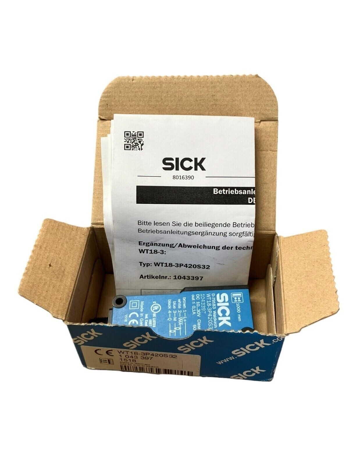 Sick WT18-3P420S32 Photoelectric Sensor 1043397 - Image 3