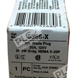 Pass & Seymour 5366-X - Pass & Seymour 5366-X Straight Blade Plug Legrand (lot of 2)