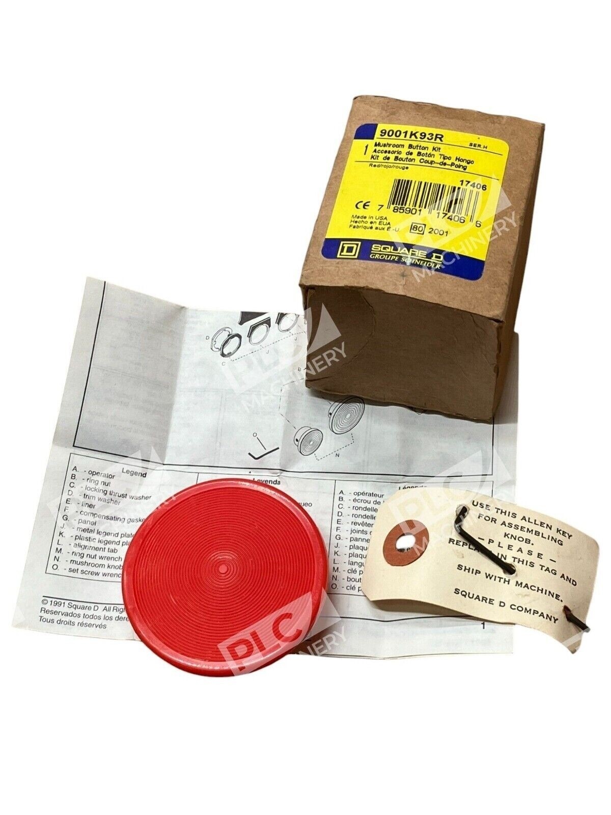 Square D 9001K93R /H Mushroom Button Kit - Image 3