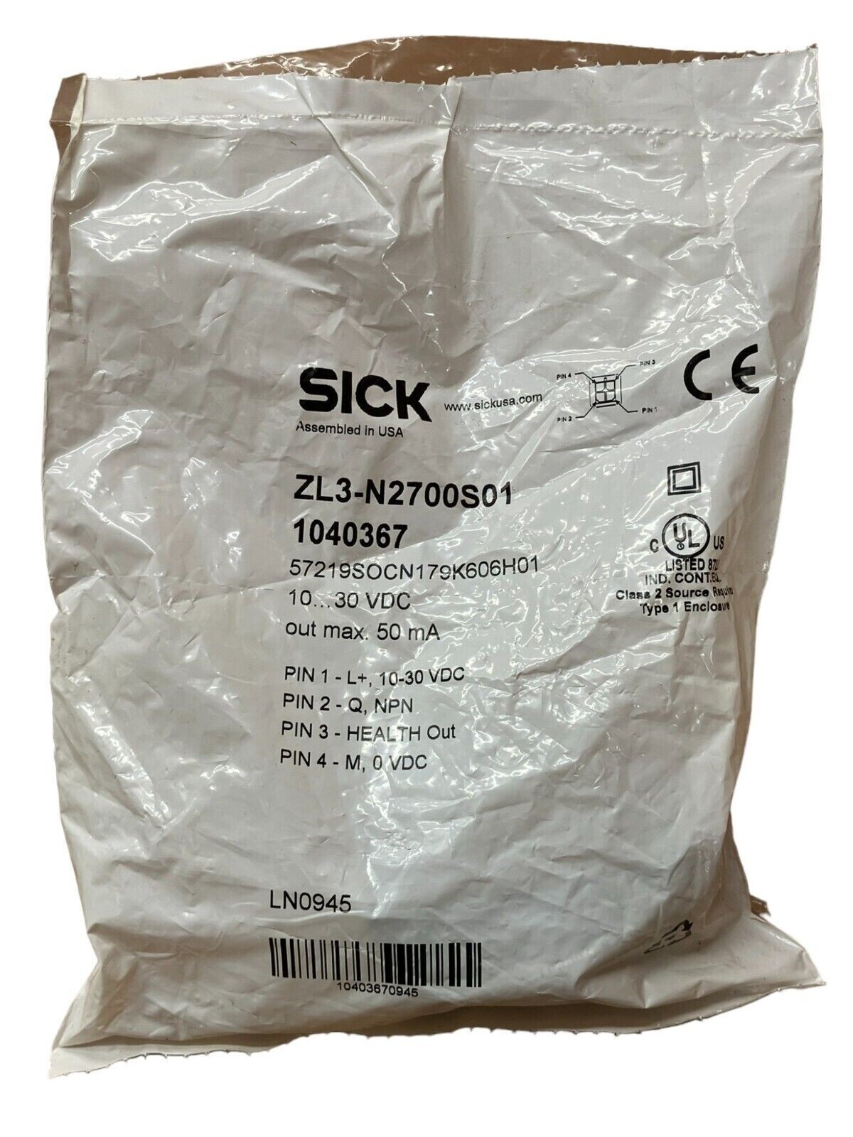 Sick ZL3-N2700S01 Photoelectric Sensor 1040367 - Image 3