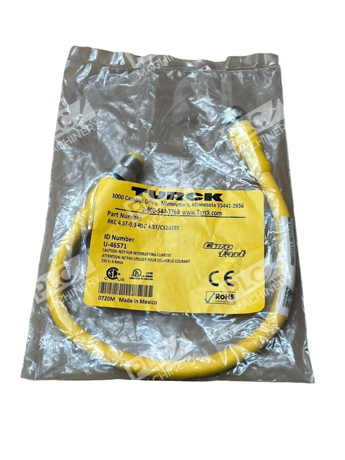 Turck RKC 4.5T-0.3-RSC 4.5T/CS10288 Double Ended Cordset - Image 2