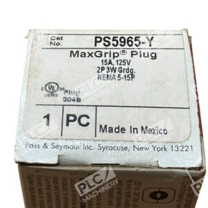 Pass & Seymour PS5965-Y - Pass & Seymour PS5965-Y MaxGrip Plug Legrand (lot of 2)