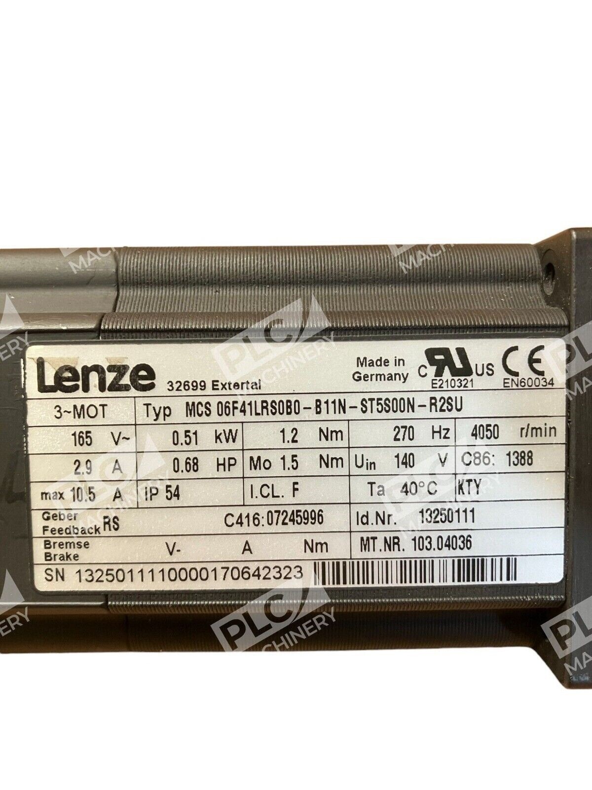 Lenze MCS 06F41LRS0B0-B11N-ST5S00N-R2SU Synchronous Servo Motor 460113 Vogel - Image 4
