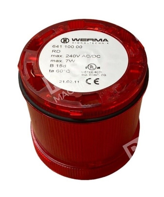 Werma Signaltechnik 641 100 00 Red Permanent Light Element - Image 2