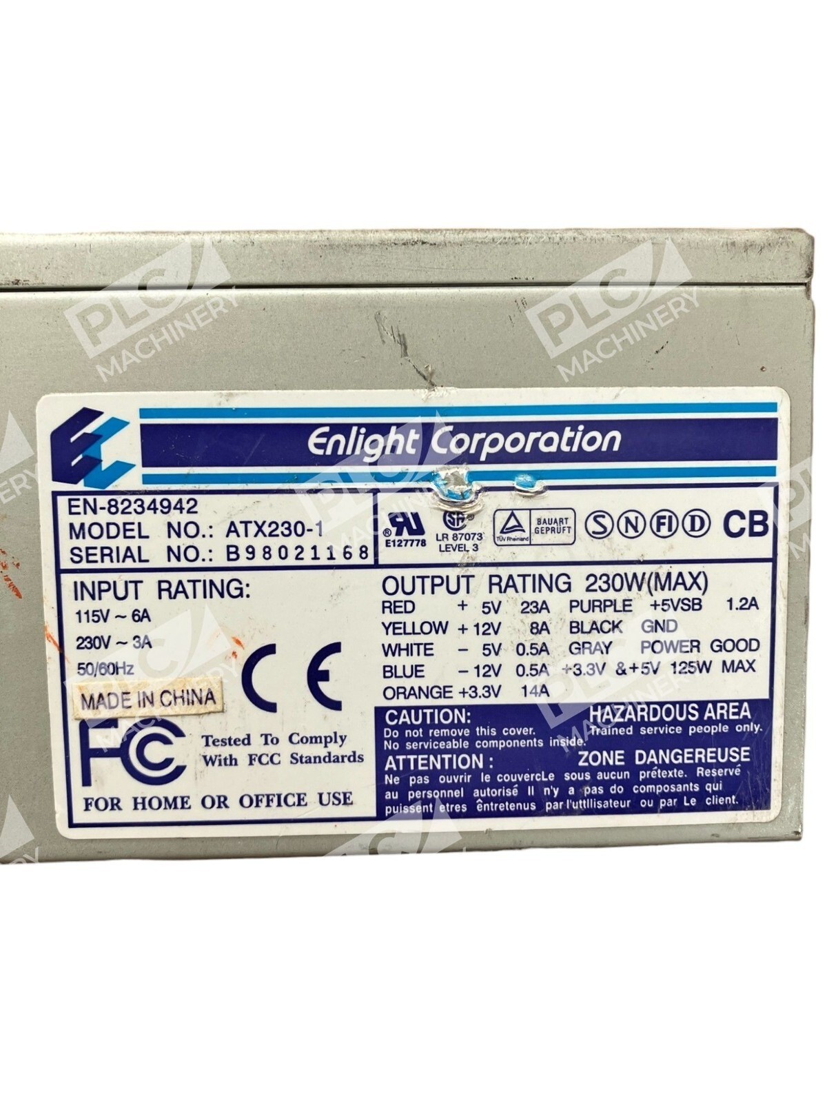 ATX-723B - Enlight - Corporation ATX230-1 PC Power Supply EN-8234942 - Image 3