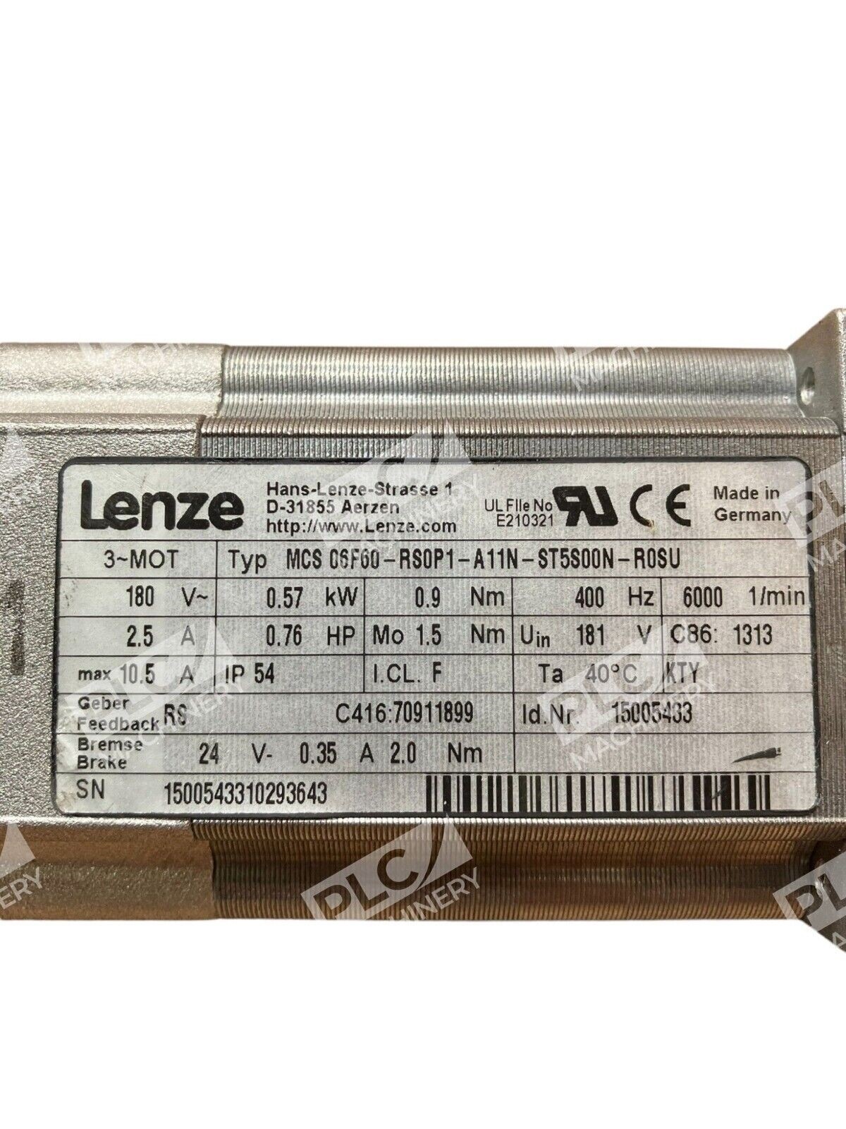Lenze MCS 06F60-RS0P1-A11N-ST5S00N-R0SU Synchronous Servo Motor - Image 3