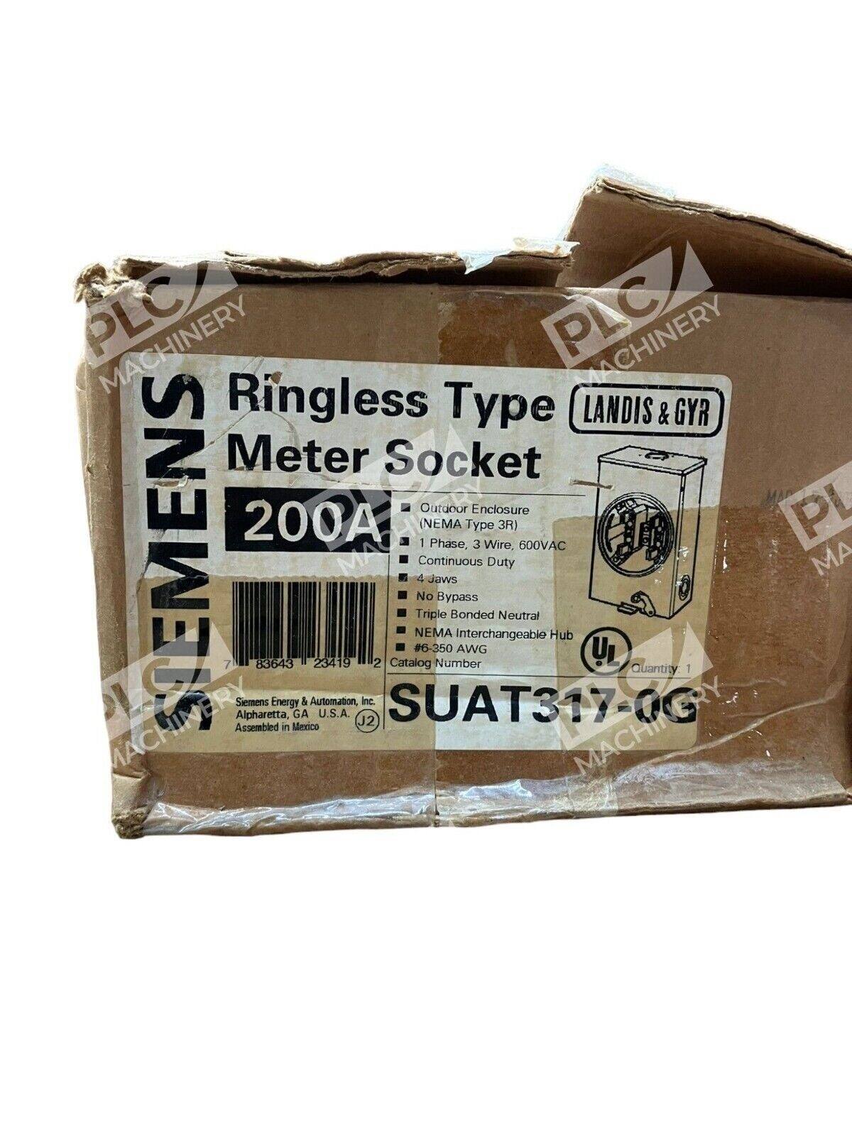 Siemens SUAT317-0G Ringless Type Meter Socket 200A - Image 2