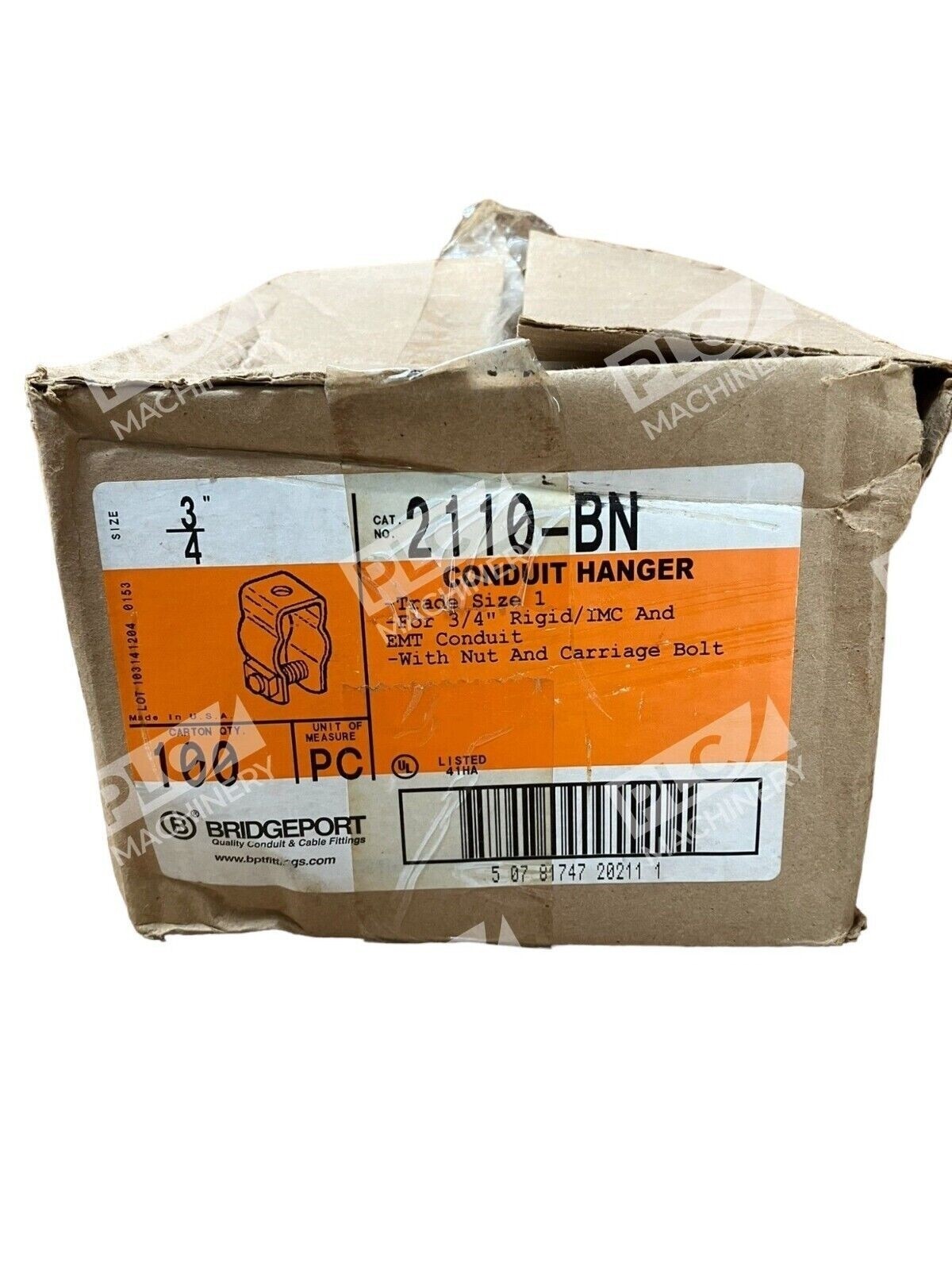 Bridgeport 2110-BN Conduit Hanger 3/4" (Box of 100) - Image 2