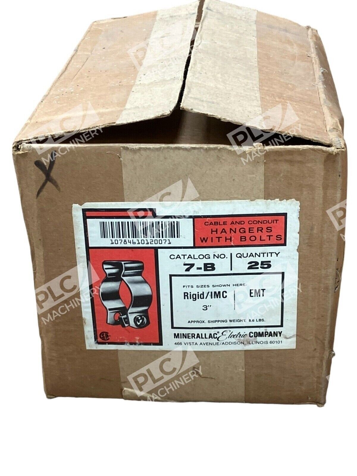 Minerallac 7-B Rigid/IMC 3" EMT Cable and Conduit Hangers w/ Bolts (Box of 25) - Image 2