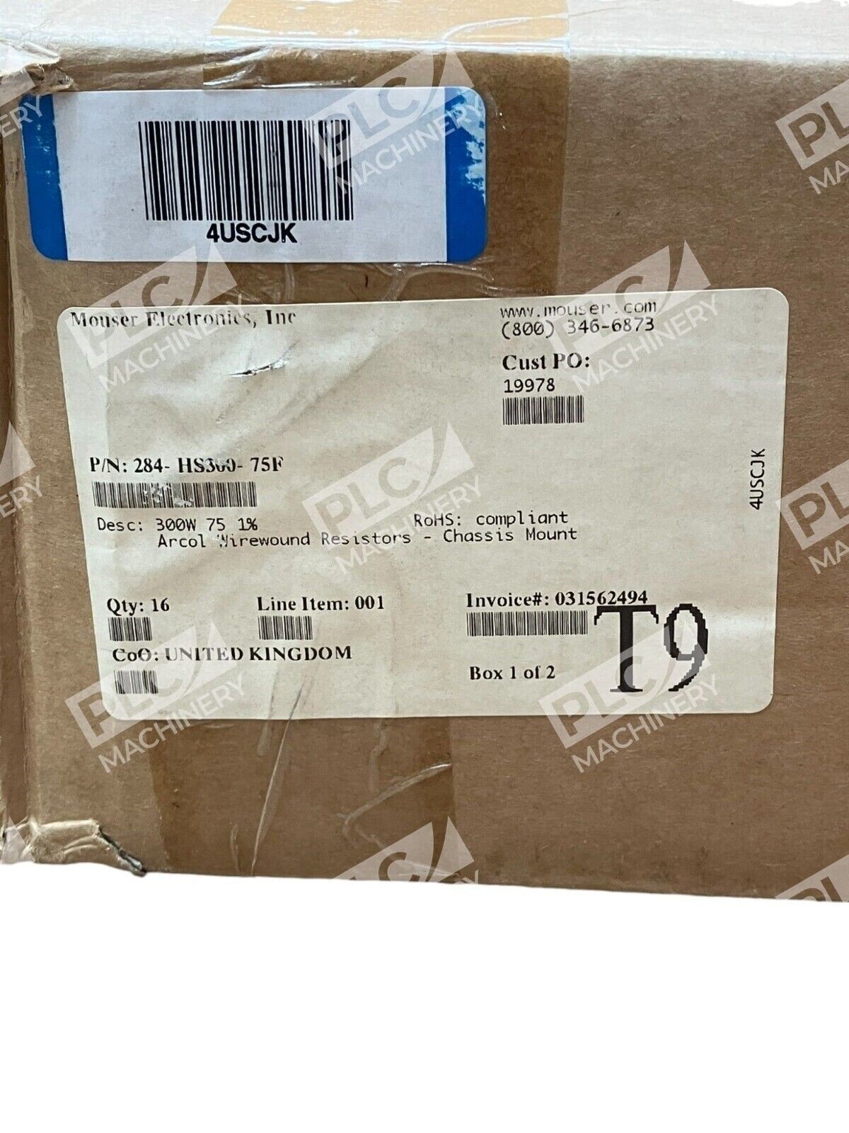 Arcol HS300 75R F 12.48 Resistor - Image 3