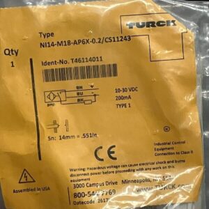 Turck NI14-M18-AP6X-0.2/CS11243 - Turck NI14-M18-AP6X-0.2/CS11243 Inductive Sensor T46114011