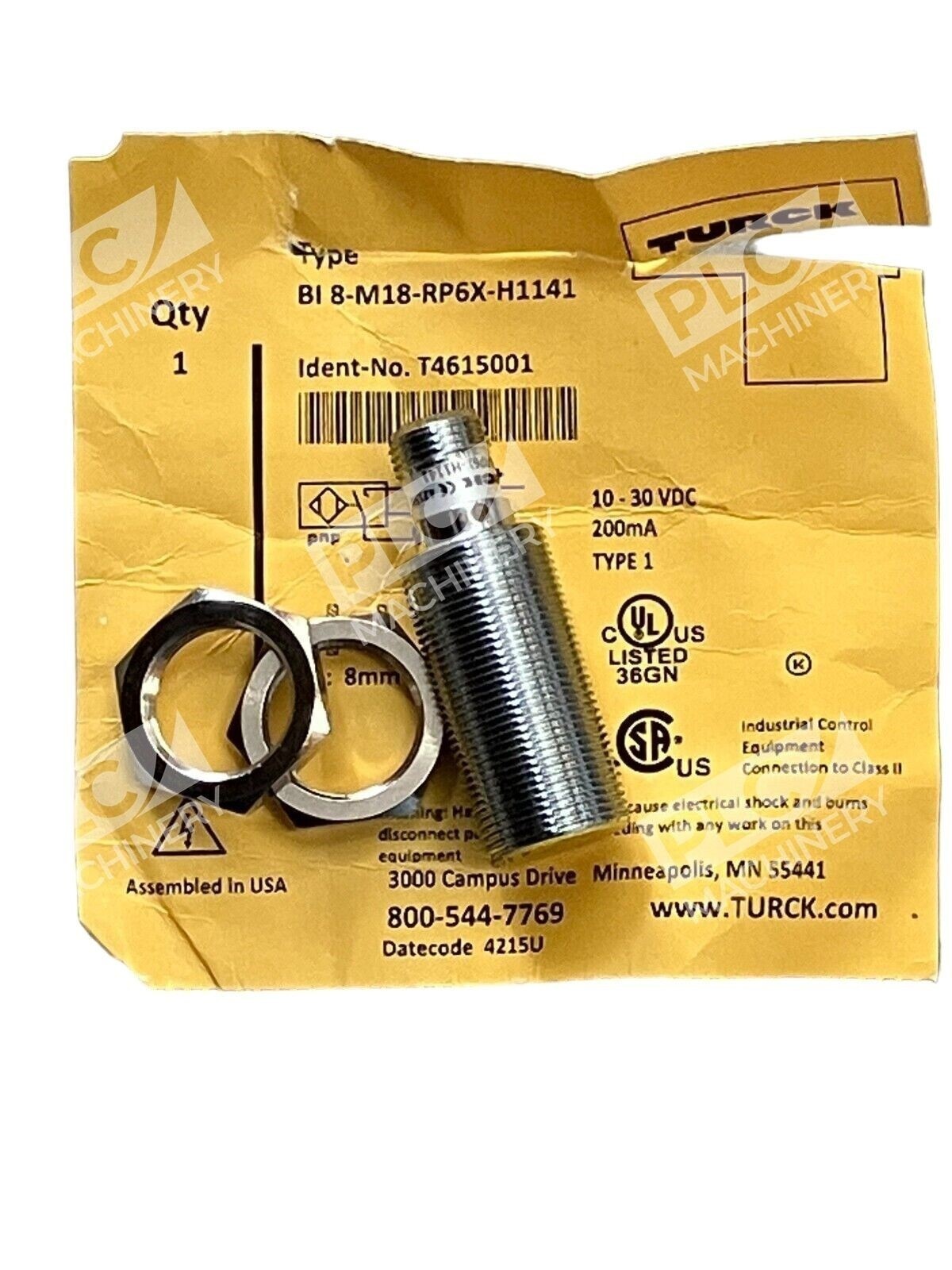 Turck BI 8-M18-RP6X-H1141 Proximity Sensor - Image 2
